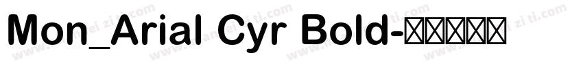 Mon_Arial Cyr Bold字体转换